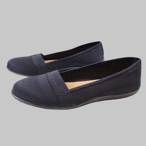 Karen Scott Womens Natalie Navy Flat Slip On Comfort Shoes Size 9.5 NWOT